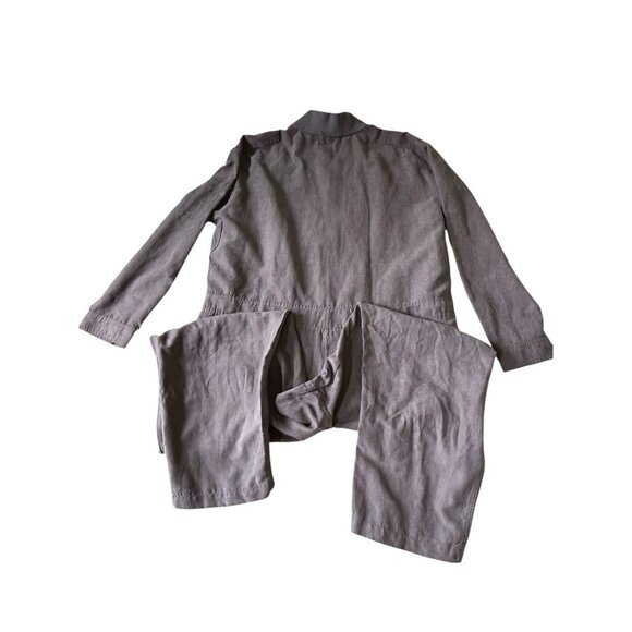 Houston White Faux Suede Jumpsuit Women’s Size Large Brown Gray Target Exclusive - Picture 12 of 13